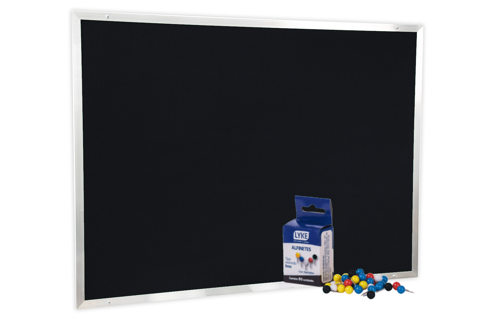 Quadro Aviso Feltro Preto - Esquadria